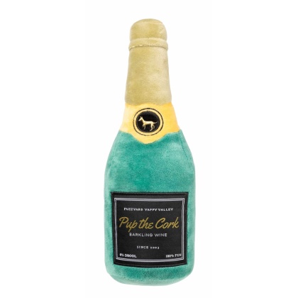 FuzzYard Pup The Cork Sparkling Wine Plush Dog Toy