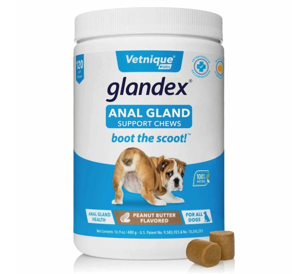 Glandex Anal Gland Soft Chew Peanut Butter  - 120ct