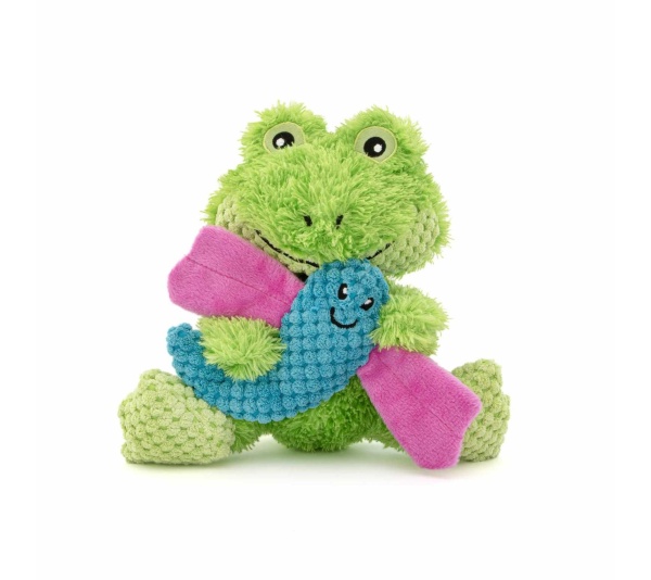 GURU Pet Company Loveys Frog Plush Dog Toy Medium