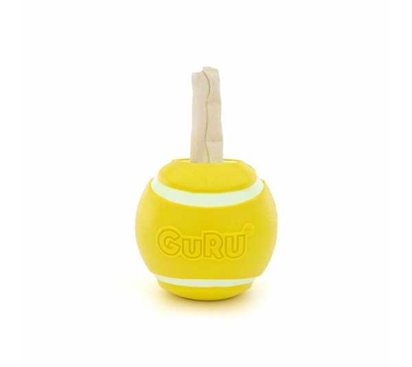 GURU Pet Company Tennis Treat Ball Interactive Dog Chew Toy Medium