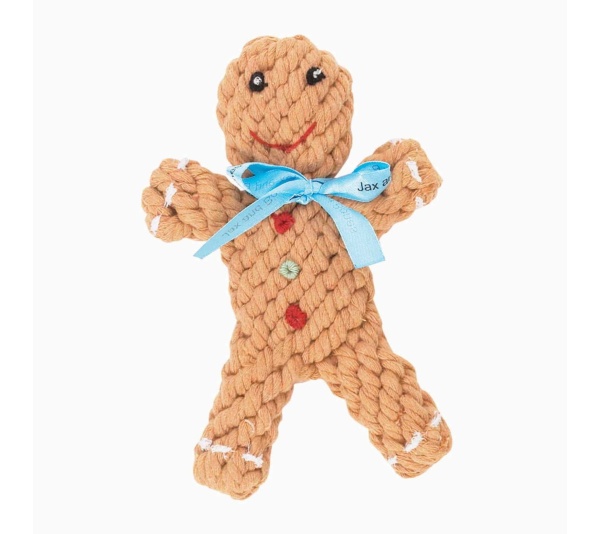 Jax & Bones George & the Gingerbread Rope Dog Toy  - Jumbo 11"