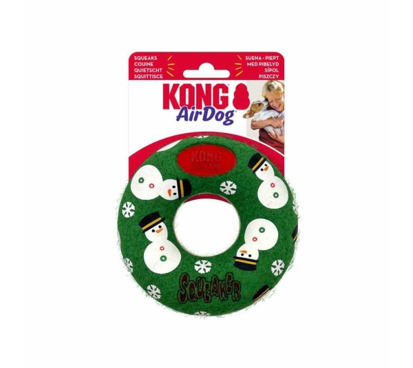 KONG Holiday AirDog(R) Squeaker Donut Md