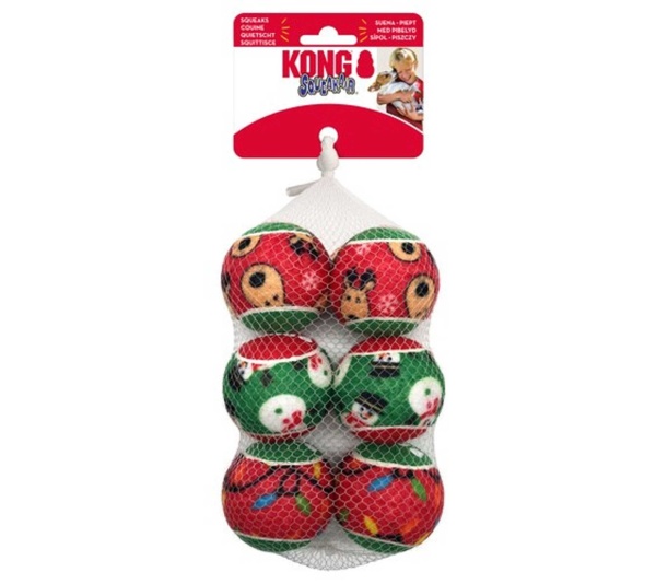 KONG Holiday SqueakAir(R) Balls 6-pk  - Md