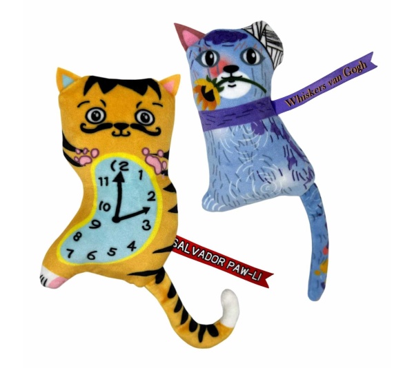 KONG(R) Artz Dali / van Gogh Cat Toy 2pk