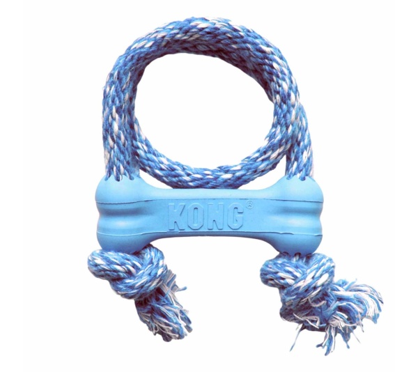 KONG(R) Puppy Goodie Bone w/Rope Chew Toy XS