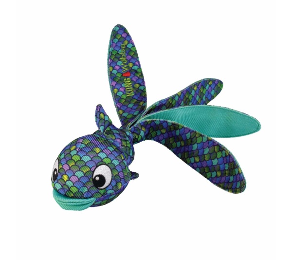 Blue - KONG(R) Wubba Finz Dog Tug Toy  - Small