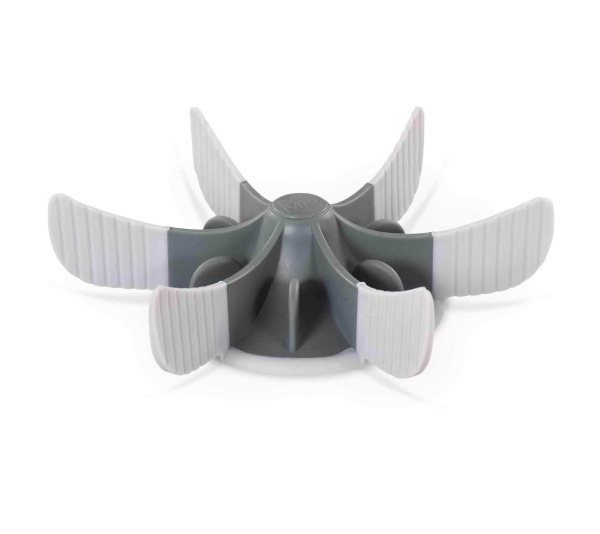 Messy Mutts Slow Feeder Bowl Insert with Suction Cool Grey 7.5" x 2"