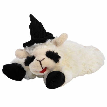 Black - Multipet Halloween Lamb Chop 6.5 w/Black Hat & Paws