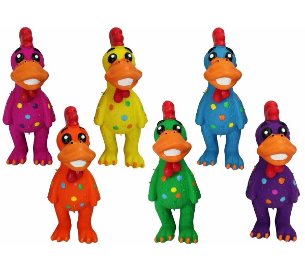 Multipet Globkens Dog Chew Toy Assorted Colors Medium 5.5"