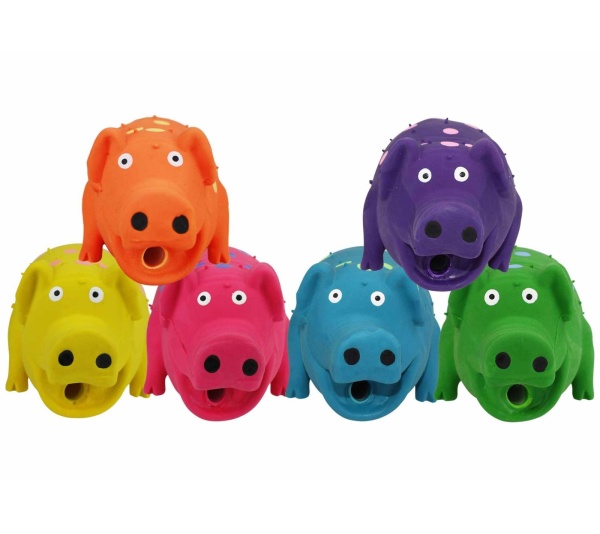 Multipet Globlets Latex Dog Chew Toy Assorted Colors  - Large 8.25"