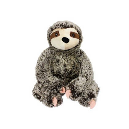 Multipet Jumbo Sitting Sloth Plush Dog Toy 14"