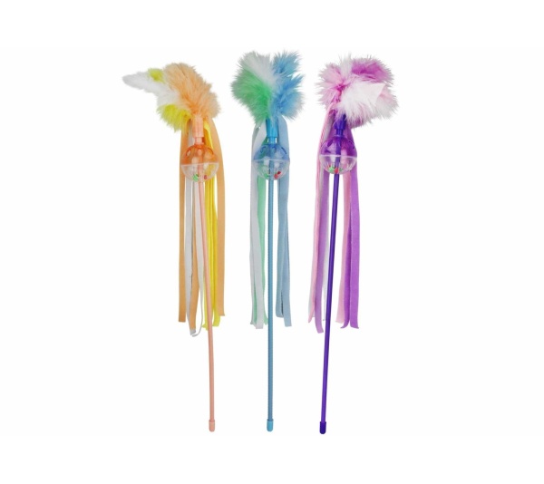 Multipet Lattice Ball Teaser Cat Toy Assorted Colors 18"