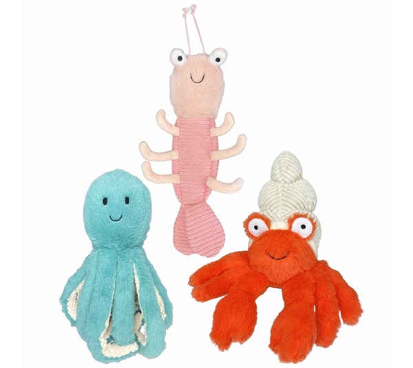 Multipet Margaritaville(R) Coral Reefers Plush Dog Toy Assorted 11.5"