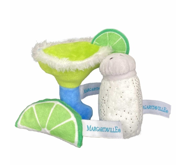 Multipet Margaritaville(R) Margarita/Salt/Lime Cat Toy Assorted 5.75" 3pk
