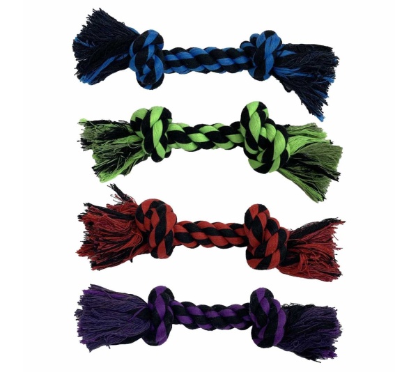 Multipet Minipet Rope Dog Toy Assorted Colors 8"