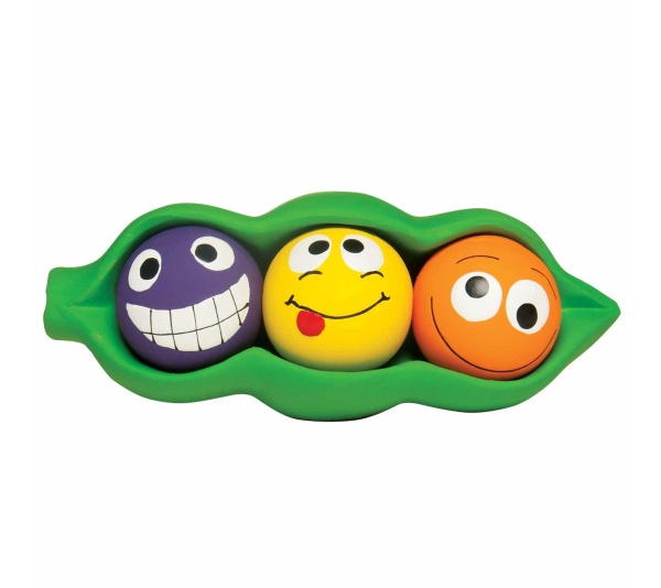 Multipet Three Peas in a Pod Latex Dog Chew Toy 7.5"