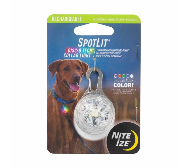 Nite Ize SpotLit(R) Rechargeable Collar Light - Disc-O Tech(TM) Jewel