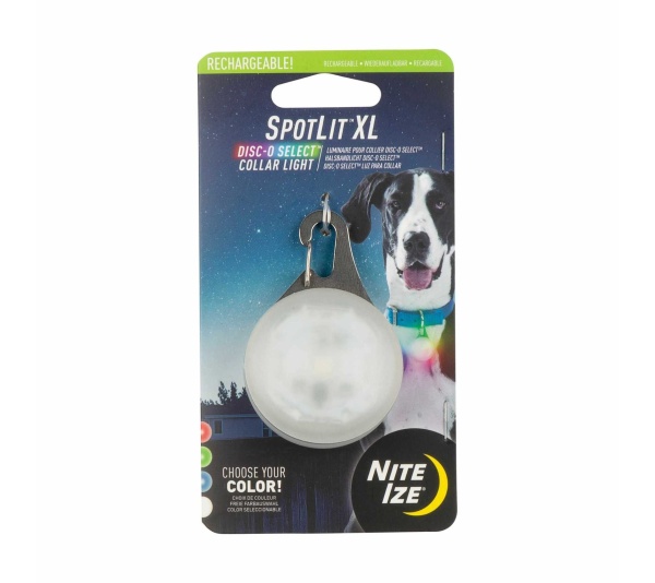 Nite Ize SpotLit XL Rechargeable Collar Light - Disc-O Select