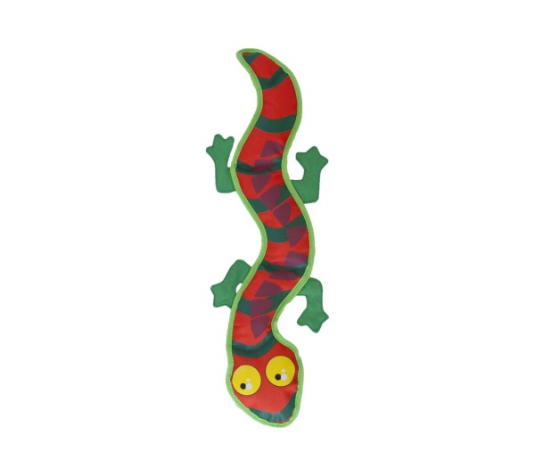 Outward Hound Fire Biterz Exotic Lizard Durable Fire Hose Dog Toy Orange