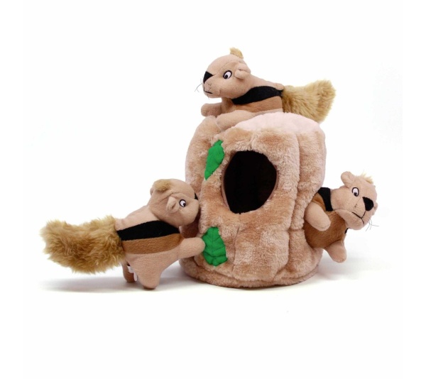 Outward Hound Hide A Squirrel Plush Dog Puzzle Toy Brown  - Large
