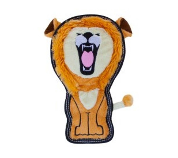 Outward Hound Tough Seamz Lion Durable Plush Dog Toy Tan Medium
