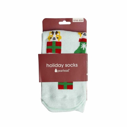 Pearhead Corgi Holiday Socks Green One Size