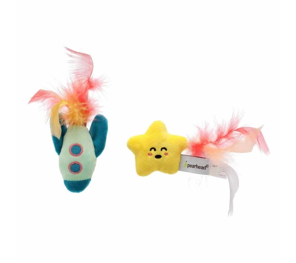Pearhead Pawstronaut Cat Toy Set 2pc