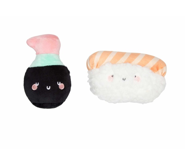 Pearhead Soy Sauce and Sushi Cat Toy Set 2pc