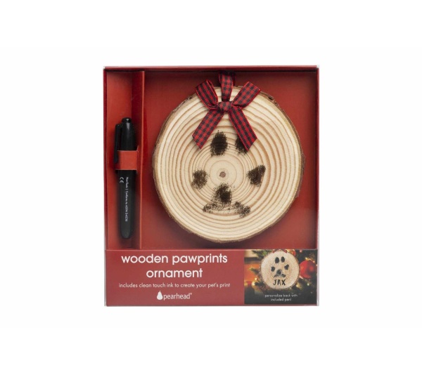 Pearhead Wooden Pawprints Ornament