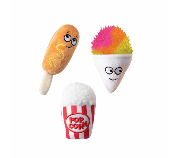 PetShop by Fringe Studio Cheat Day Plush Dog Toy Set Small 3pc