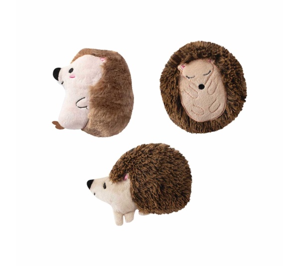 PetShop by Fringe Studio Hedgehogs Plush Dog Toy Set Small 3pc