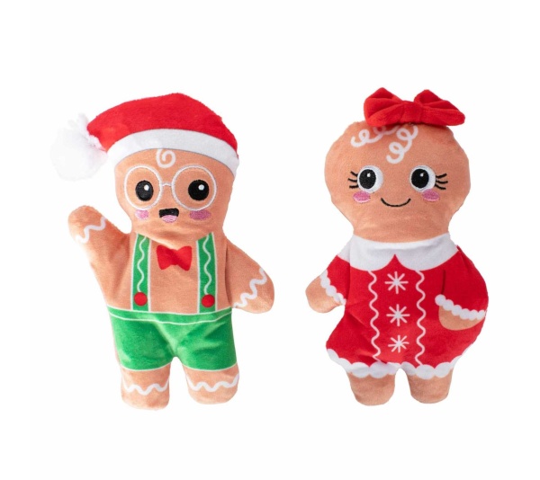 PetShop by Fringe Studio Here They Crumb Plush Dog Toy Set 2pc