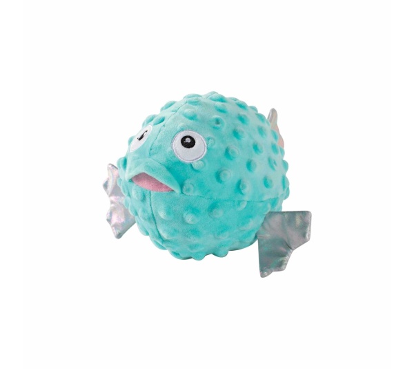 PetShop by Fringe Studio Puffed Up Puffer Fish Plush Dog Toy