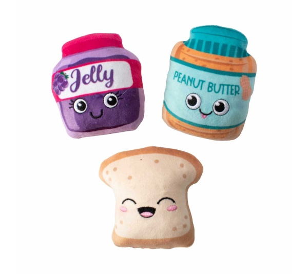 PetShop by Fringe Studio Sticky Situation Plush Dog Toy Set Small 3pc