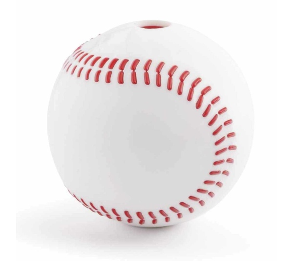 Planet Dog Orbee-Tuff Baseball Treat-Dispensing Dog Chew Toy White