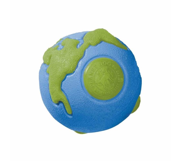 Blue/Green - Planet Dog Orbee-Tuff Planet Ball Treat-Dispensing Dog Toy  - Large