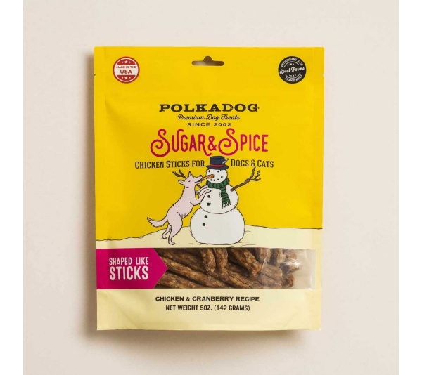 Polka Dog Holiday Pouch: Sugar & Spice (Chicken & Cranberry) 5oz