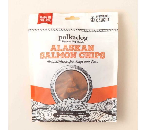 Polkadog Alaskan Salmon Chips Dog and Cat Treats 4oz