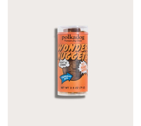 Polkadog Wonder Nuggets Training Bits Peanut Butter Soft & Chewy Dog Treats  - Mini Tube 2.5oz