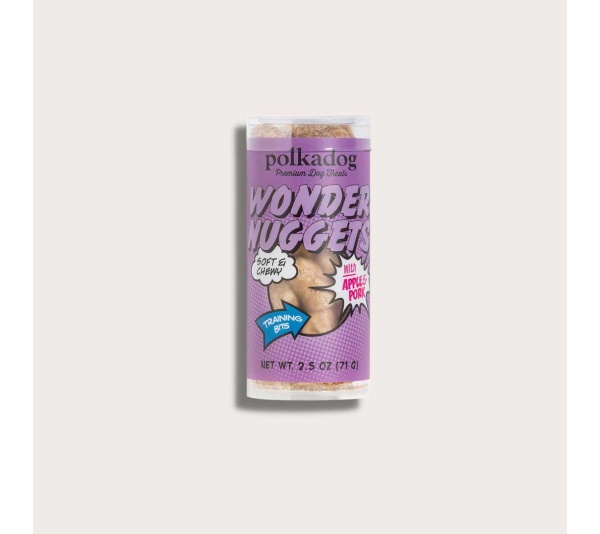 Polkadog Wonder Nuggets Training Bits Pork & Apple Soft & Chewy Dog Treats Mini Tube  - Mini Tube 2.5oz