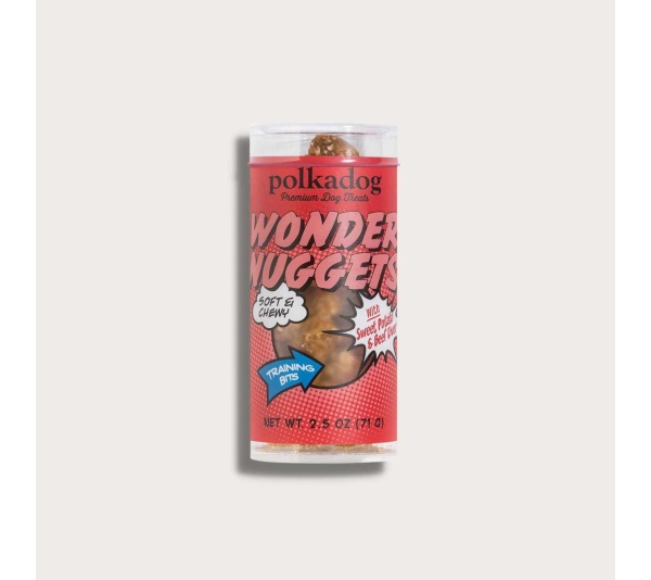 Polkadog Wonder Nuggets Training Bits Sweet Potato & Beef Liver Soft & Chewy Dog Treats Mini Tube  - Mini Tube 2.5oz