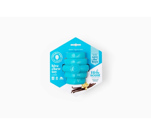 Blue - Project Hive Soothing Vanilla Scent Hive Chew Toy  - Large