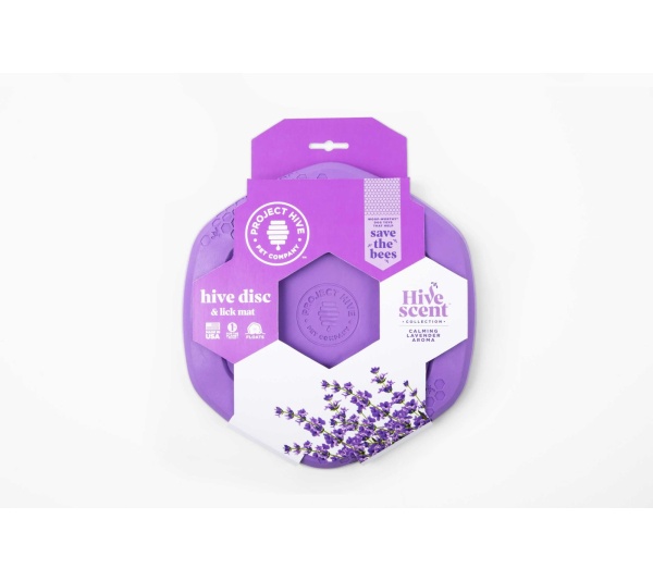 Purple - Project Hive Calming Lavender Scent Hive Disc & Lick Mat