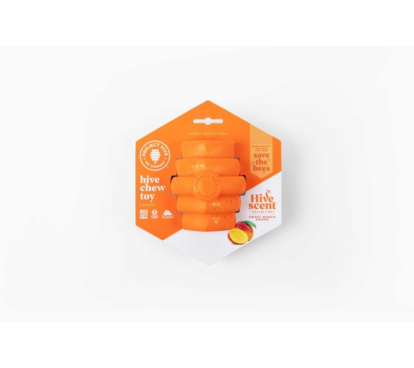 Project Hive Sweet Mango Scent Hive Chew Toy Orange Large