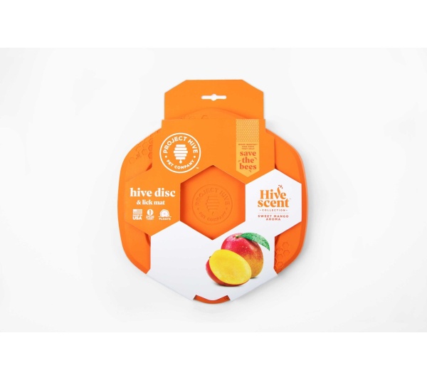 Project Hive Sweet Mango Scent Hive Disc & Lick Mat Orange