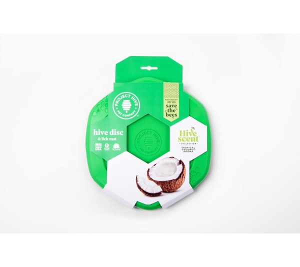 Project Hive Tropical Coconut Scent Hive Disc & Lick Mat Green