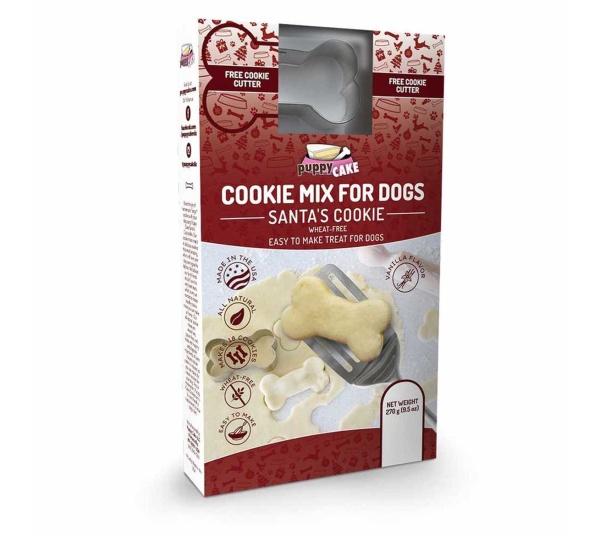 Puppy Cake Santa's Cookie Mix and Cookie Cutter (wheat free)