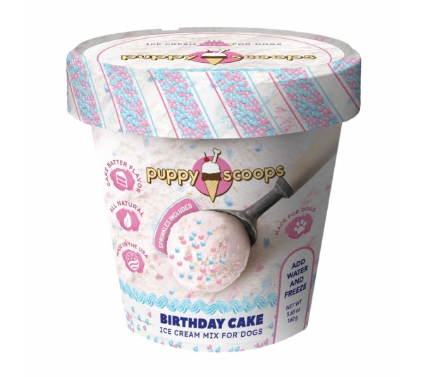 Puppy Cake Scoops Ice Cream Mix Birthday Cake with Pupfetti Sprinkles Pint Large 5.65oz