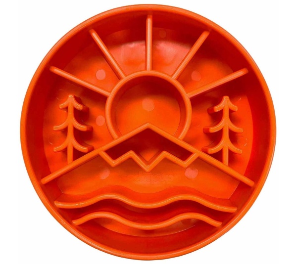 Great Outdoors Orange - SodaPup eBowl Enrichment Slow Feeder Bowl  - 8"