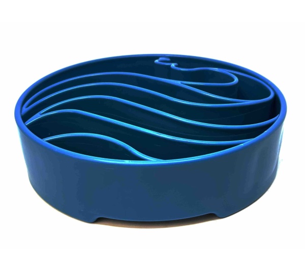 Wave Blue - SodaPup eBowl Enrichment Slow Feeder Bowl  - 8"